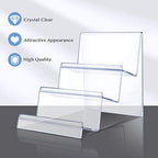 DOITOOL Clear Acrylic Purse Display Stand Holder Wallet Stand 3 Tier Handbag Purse Display Stand Glasses Holder Jewelry Display Riser Shelf for Home Decoration and Organizer - size: 3 Tier