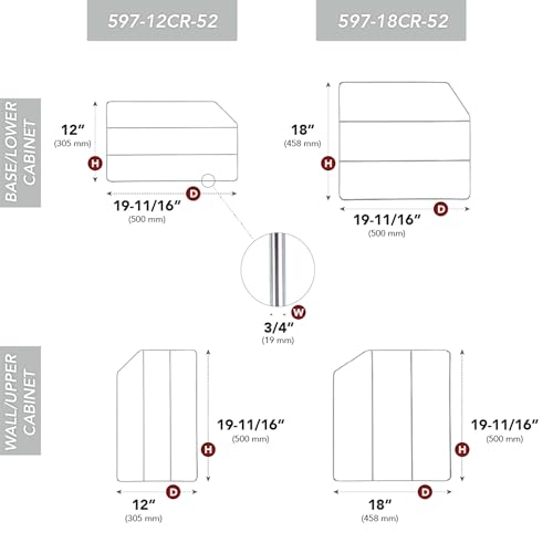 Rev-A-Shelf 12" Baking Sheet Shelf Organizer for Wall and Base Kitchen Cabinets, Divider Pan Rack Storage Wires for Cupboards, Chrome, 597-12CR-2-1 - size: 2 Pack, 12 inches