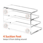 FUCDTEFC Mail Organizer Countertop, 3 Section Clear Acrylic Small File Holders Letter Organizer for Desk, Modern Filing Accessories for Document, Office, Home, School - size: 3 Section Clear-M