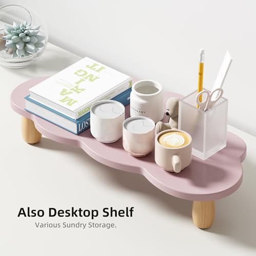 AFOOYO Monitor Stand Riser,Cloud Shape Wood Computer Monitor Stand, 16.5IN Monitor Stand Riser, Multi-Purpose Desktop Organizer Riser for Computer,Laptop,Printer,TV,Purple - color: Purple, size: Cloud
