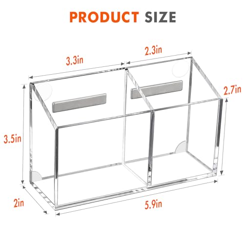 BEYGORM Magnetic Dry Erase Marker Holder for Whiteboard,Non-slip Acrylic Magnet Pen Holder for Fridge Refrigerator,Locker Organizer for Work,Locker Accessories,Pencil Cup for Desk,Marker Organizer - color: Clear