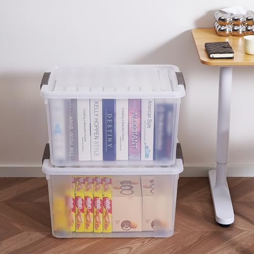 ITYLIFE CITYLIFE 6 Packs 69 QT Plastic Storage Bins with Lids Large Stackable Storage Containers for Organizing Clear Storage Box for Garage, Closet, Kitchen - size: 6 Packs - 69 QT