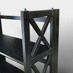 Casual Home Montego 3-Shelf Folding Bookcase, Black - color: Black, size: 3-Shelf Stackable
