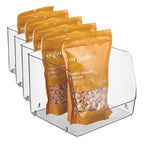 InterDesign iDesign Linus Stacking Organizer Bins for Kitchen, Pantry, Office, Bathroom, Extra Large-Clear (Pack of 4) - size: Large (Pack of 4)