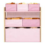 Delta Children - GapKids 6 Bin Toy Organizer - Greenguard Gold Certified, Blush Pink - color: Blush Pink