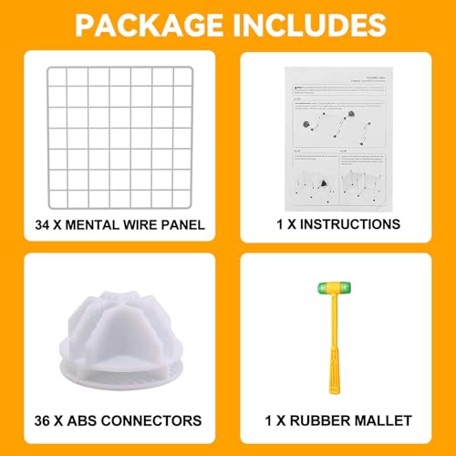 HUBSON Wire Cube Storage Organizer, Book/Toy/Craft/Potted Plants and petCloset Organizers and Storage Shelves, 9-Cube Freely Combinable Metal Grids Storage Shelf, White Iron - color: White Iron, size: 9 Cubes