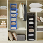 YOUDENOVA Hanging Closet Organizer, 6-Shelf Closet Hanging Storage Shelves, Blue - color: Blue