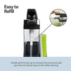 Casabella Sink Sider Solo Kitchen Soap Pump and Sponge Caddy, Black/Chrome - 2-in-1 Soap and Sponge Caddy, One-Hand Soap Dispensing, Easy to Refill and Clean, Efficient Size (Pack of 6) - color: Black