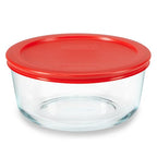 Pyrex Simply Store Glass Food Storage Container, Snug Fit Non-Toxic Plastic BPA-Free Lids, Freezer Dishwasher Microwave Safe, 4 Cup - size: 4 Cup