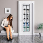 GOMAJI 12 Large Pockets Over Door Hanging Shoe Organizer, White - color: White