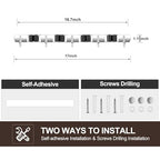 Broom Holder Wall Mount, Stainless Steel Broom Hanger Wall Mount, Heavy Duty Mop and Broom Holder Tool Racks Utility Hooks for Laundry Room Garden Garage, Black (4 Racks and 5 Hooks) - color: Black, size: 1Pack 4R5H