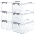 ITYLIFE CITYLIFE 6 Packs 17 QT Plastic Storage Bins with Lids Large Stackable Storage Containers for Organizing Clear Storage Box for Garage, Closet, Classroom, Kitchen - size: 17 Qt. - 6 Packs