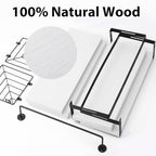 Fixwal Wall Mounted Bathroom Shelves Over Toilet, Rustic Wood Floating Shelves with Metal Frame and Towel Bar for Bathroom, Kitchen, Bedroom, Living Room (White) - color: 4-white