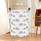LANGYASHAN Storage Bin, Canvas Fabric Collapsible Organizer Basket for Laundry Hamper,Toy Bins,Gift Baskets, Bedroom, Clothes,Baby Nursery (Full Love Elephant) - color: Full Love Elephant