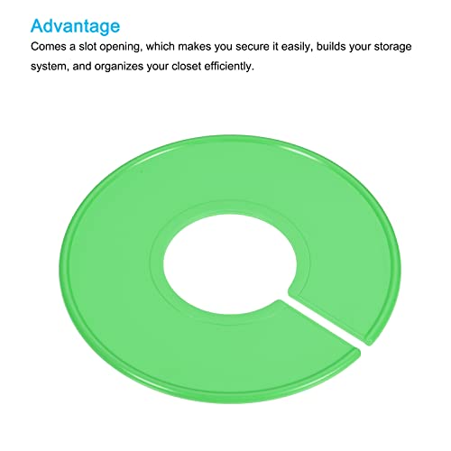 PATIKIL Clothes Dividers 20 Pack Blank Clothing Rack Size Sorting Reusable Wardrobe Round Hanger Separator, Green - color: Green