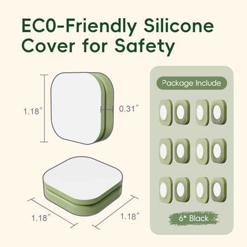 Magnetic Remote Control Holder Wall Mount Self-Adhesive, 6 Pack Upgraded Silicone Remote Organizer Storage Wall Holder for Home Office TV, Fan and Air Conditioner Remote Control 6 Green - color: 6 Green, size: Square