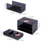 MyGift Premium Black Acrylic Cosmetic Organizer Caddy and Tissue Box Cover with Pull Out Makeup Storage Drawer - Countertop Bathroom Supplies Holder - color: Black