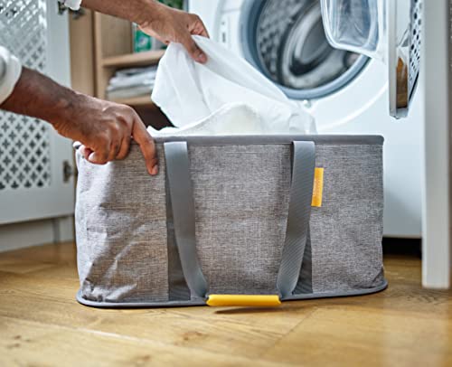 Joseph Joseph Hold-All - Collapsible Folding 35L/9.2 Gallon Washing Laundry Basket Bag, Durable Fabric, Moisture Resistant, Grey - color: Grey, size: 35L