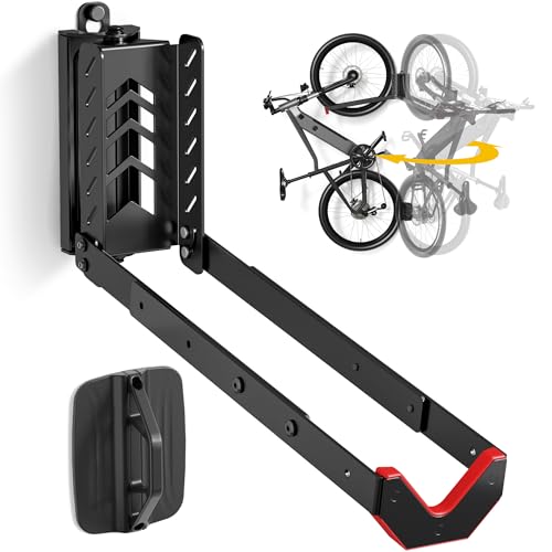 monTEK Swivel Bike Wall Mount, No Heavy Lifting Required Bike Wall Mount, Bike Hangers for Garage, Space-Saving Bike Rack Garage, Easy to Load and Unload, Bike Hanger Can Hold Up to 77 lbs - style: 1-Pack