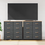 YITAHOME Fabric Dresser with 8 Drawers - Tall Storage Dresser, Chest of Drawers for Closet, Living Room, Hallway, Closets - Sturdy Steel Frame, Wooden Top & Easy Pull Fabric Bins - color: C-dark Grey, style: 8-Drawer