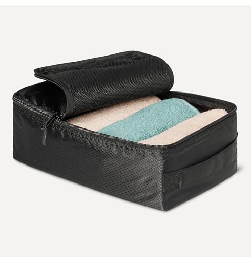 Amazon Essentials 8-Piece Packing Cubes Travel Accessories Set, Luggage Organiser with Double Zip, rPET Construction, Space-Saving Design, Black - color: Black, size: 8 x Assorted Sizes