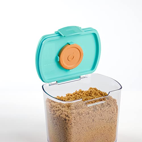 Progressive ProKeeper Baker's Airtight Kitchen Storage Canister Container Set for Flour, Sugar & More, Keeps Ingredients Fresh, with Accessories (Turquoise, 6- Piece) - color: Turquoise, size: 6- Piece