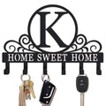 Metal Letter k Key Holder for Wall, Monogram Coat Rack Wall Mount, Key Hooks Perfect for Bathroom, Living Room, Kitchen, Office Ideal Wedding, Anniversary, Housewarming Gift (K) - style: K