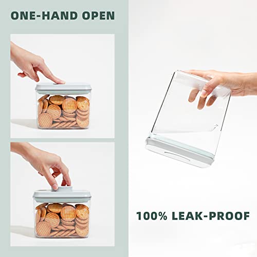 Pop Top Food Storage Containers, Leakproof Pantry Food Storage Containers, Kitchen Storage Containers with Lids Airtight 3-Piece - 3.5Qt/2.1Qt/1.3Qt - color: 3 Pcs Set(1.3qt+2.1qt+3.5qt)