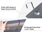 Modern Over the Door Shoe Rack Organizer with 24 Clear PVC Pockets, Purple - color: 24 Pockets-Purple