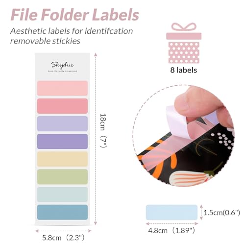 SKYDUE Expanding File Folder with 5 Pockets, Floral Accordion File Organizer for Important Document, Portable Receipt Paper Organizer, School Office Supplies Black - color: Black