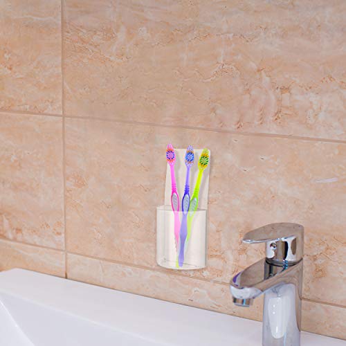 6 Pieces Acrylic Remote Control Holder Transparent Wall Mount Organizer Clear Acrylic Media Storage Box