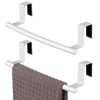 KES Over Cabinet Door Towel Bar Fit 1" Thick, Kitchen Towel Holder, Kitchen Towel Rack, Cabinet Towel Holder Scratchproof, White 2 Pack, KTH500S26-WH-P2 - color: White