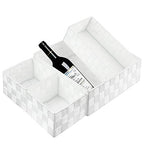 Posprica Woven Storage Box Cube Basket Bin Container Tote Organizer Divider for Drawer,Closet,Shelf, Dresser (White) - color: White