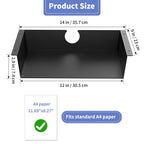 MOLIGOU Under Desk Storage Shelf, Under Desk Tray with Felt Liner, Screw Mount Under Table Hidden Storage for Home Office, Kitchen Cabinet