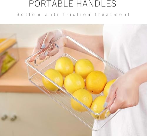 12 Pack Refrigerator Organizer Bins, 3 Sizes Stackable Clear Pantry Storage with Handles for Fridge, Freezer, Shelves, Drawer, Snack Organizer for Home & Kitchen - size: 12 Pack