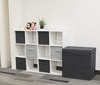 Simple Houseware Double Laundry Hamper with Lid and Removable Laundry Bags, Dark Grey - color: Dark Grey