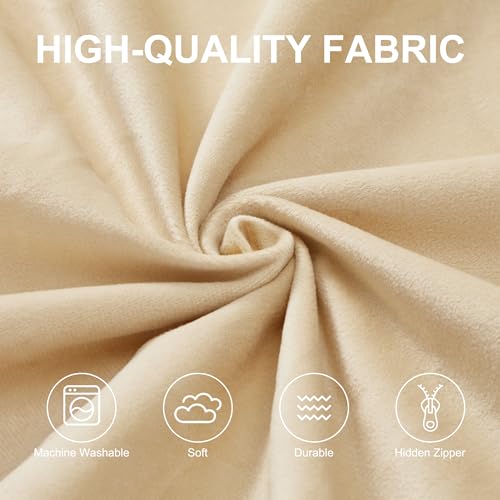 Hobestluk 4FT Bean Bag Chair Giant Bean Bag Chairs for Adults Large Bean Chairs with Removable Cover, Beanbag Chair with Filler, Adult Bean Bag Chairs for Living Room, Bedroom - color: Khaki, size: 4FT - 44" x 44" x 24"