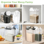 Viretec Rice Storage Container, 10 to 20lb Dry Food Airtight Dispenser, Pet Dog Cat Food Canister, BPA Free Clear Plastic Kitchen and Pantry Organization Bin for Oatmeal, Cereal, Pasta, Flour Grey - color: 10L/Grey