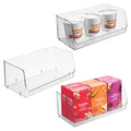 iDesign Stackable Open-Front Storage Bins for Kitchen and Pantry Organization - Set of 3 - Clear - style: Pack of 3