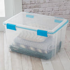Sterilite 8-Pack Gasket Box, Weather-Resistant Storage Bins with Latching Lids, 54 Quart - Heavy-Duty Organizing Containers for Closet, Bathroom, and Office - size: 54 Quart, style: 8 Pack