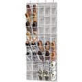 Simple Houseware 40 Large Clear Pockets Over The Door Hanging Shoe Organizer, Gray (75.4'' x 27.25'')