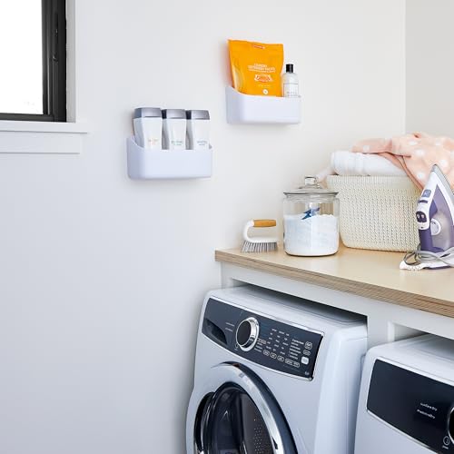 Command 10 Lb Large Organizing Caddy with 4 Strips,9.91" x 3.38" x 5.15",Heavyweight Damage-Free Hanging for Organizing Cleaning Supplies,Closet,and Pantry,(Pack of 8) - size: 9.9 in. x 5.2 in. x 3.5 in. (Pack of 8)
