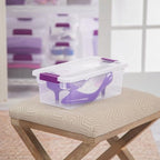 Sterilite 12-Pack ClearView Latch Box, Stackable Clear Organizer Bins with Lids, 6 Qt – Plastic Tote Containers for Closet, Office, Bedroom, Shelving Units and Everyday Home Storage Organization - size: 12 Pack, style: 6 Quart