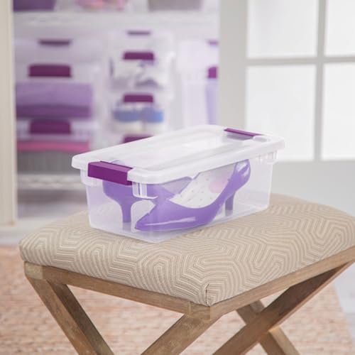 Sterilite 12-Pack ClearView Latch Box, Stackable Clear Organizer Bins with Lids, 6 Qt – Plastic Tote Containers for Closet, Office, Bedroom, Shelving Units and Everyday Home Storage Organization - size: 12 Pack, style: 6 Quart
