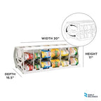 Shelf Reliance Cansolidator Pantry Plus - 2-Pack Can Organizer for Pantry, Stackable Soda Can Storage for Kitchen, Holds 60 Cans of Food or Soda - size: 2 Pack, style: 60 Soup Can