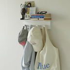 Entrance Coat Rack ，Coat Hooks, Wall-Mounted Wooden Hook Rack, Wall-Mounted Shelves are Very Suitable (White Color Finish—A-2) - style: White color finish—A-2