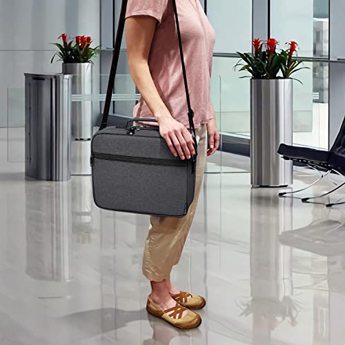 Extra-Large Pill Bottle Organizer, Medicine Bag, Carrier for Medications, Vitamins, and Medical Supplies - Modular Travel Medicine Organizer and Home Storage Med Bag - Dark Gray (with Lock) - style: XL - 1 Compartment - Std Config