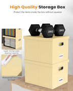 Oterri Storage File Box(New) (Cream-yellow(Leather), 1 pack), AM03118 - color: Cream-yellow(Leather), size: 1 pack