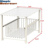 Simple Houseware Stackable Under Sink Cabinet Sliding Basket Organizer Drawer, White - color: White