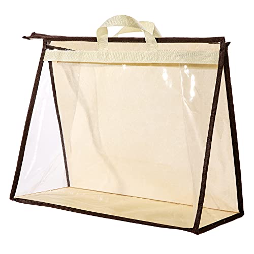 CINPIUK Clear Handbag Storage Bags Purse Organizer for Closet, Zipper Hanging Storage Bag for Handbags, XL - color: Beige, size: XL-1PCS